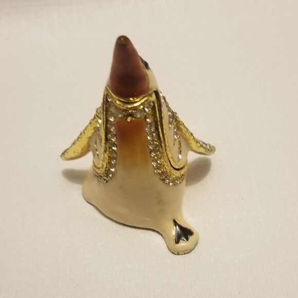 Gorgeous bedazzled penguin-shaped trinket box - Picture 2 of 9